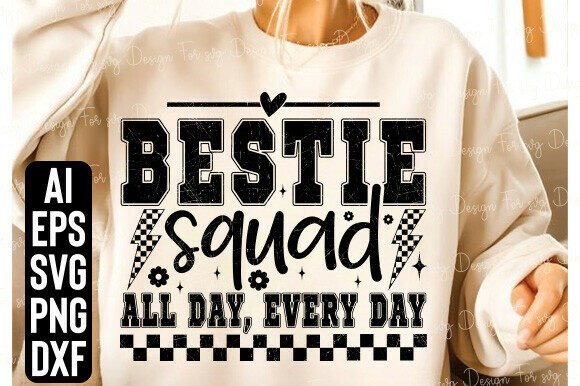 Bestie Squad PNG SVG, Friendship Quote