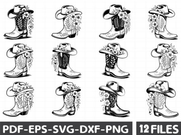 COWBOY BOOTS SVG, Cowgirl Boots Svg File