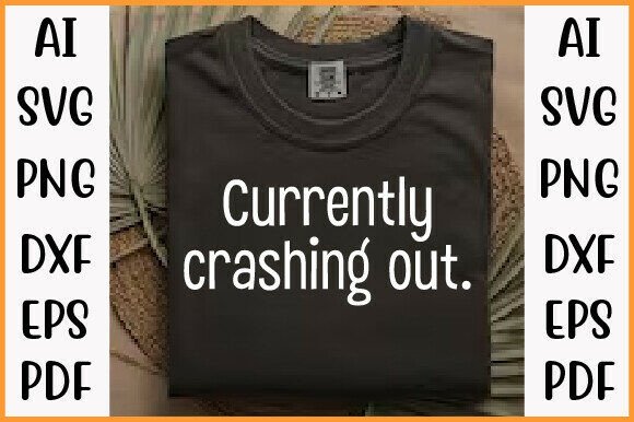 Crashing Out Girly Retro Funny Quote PNG