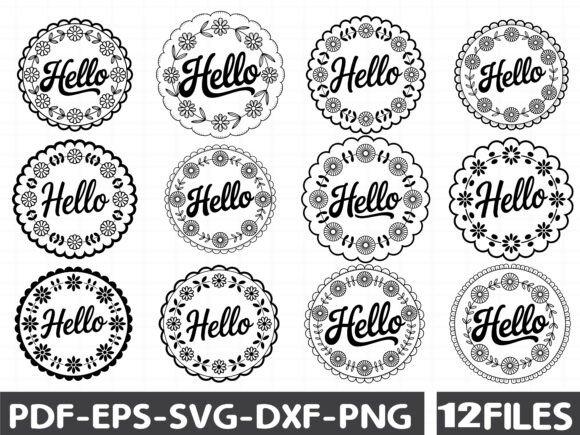 Hello Spring Daisy Sign SVG