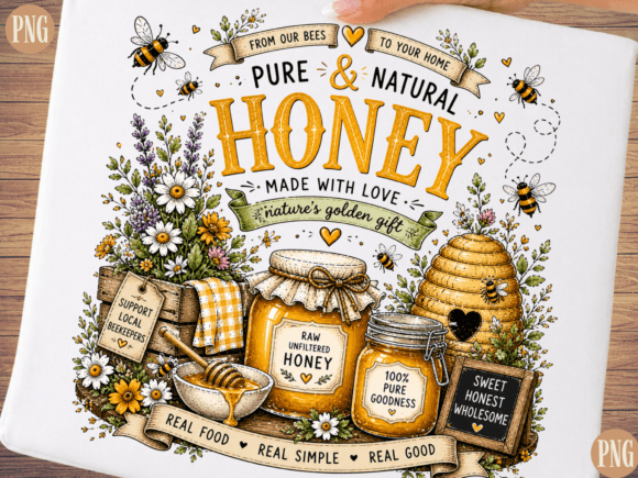 Honey Farm Design SVG Bee Quote PNG