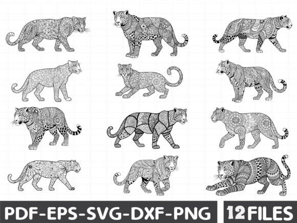 Panther SVG, Mandala Panther SVG