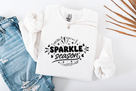 Sparkle Season SVG Retro Quote